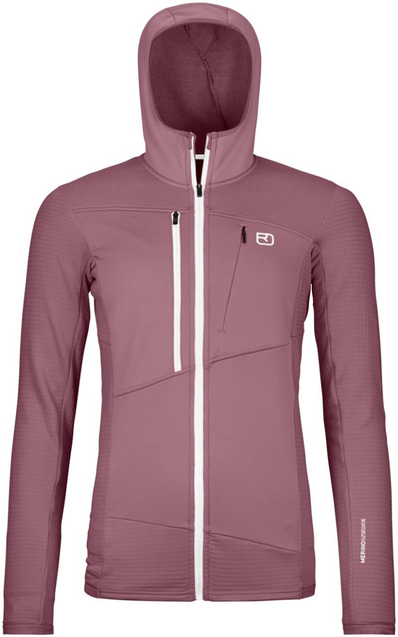 Fleece Grid Hoody - Womens - dusk rose 1