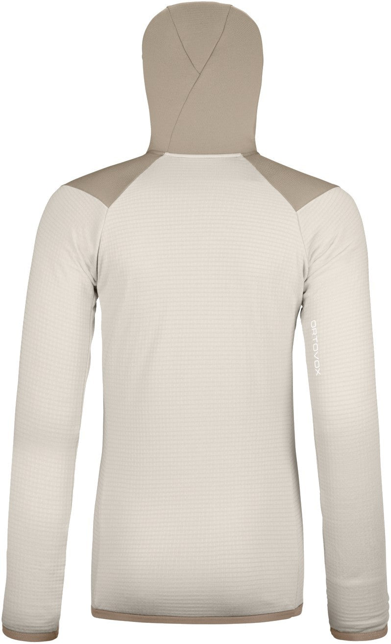Fleece Grid Hoody - Womens - white chalk 1