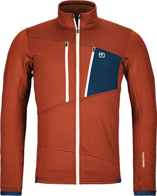 Fleece Grid Jacket - Mens - Clay Orange 1
