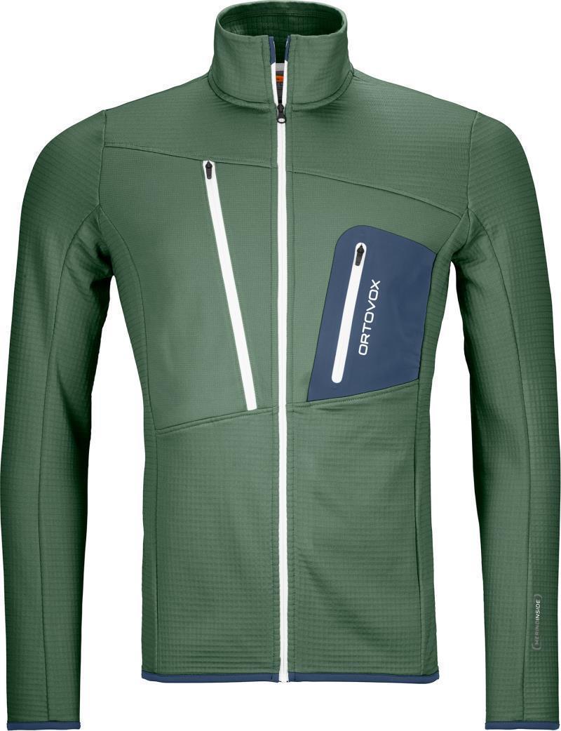 Fleece Grid Jacket - Mens - Green Forest 1