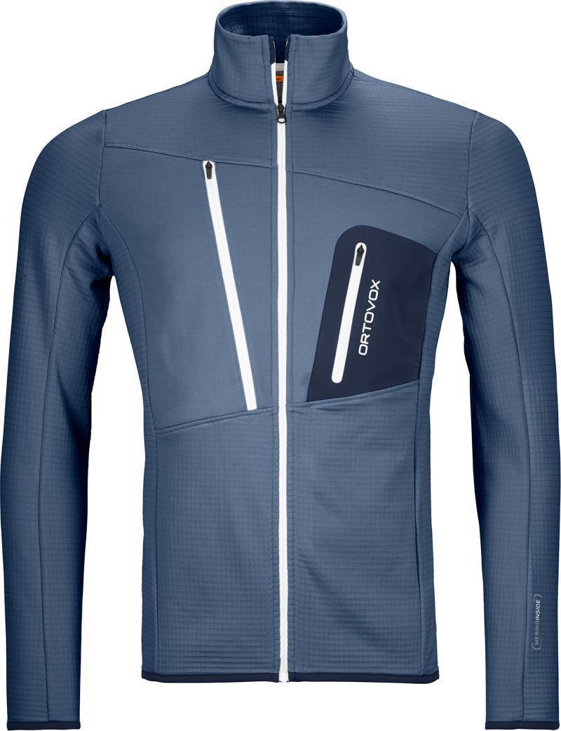 Fleece Grid Jacket - Mens - Night Blue 1