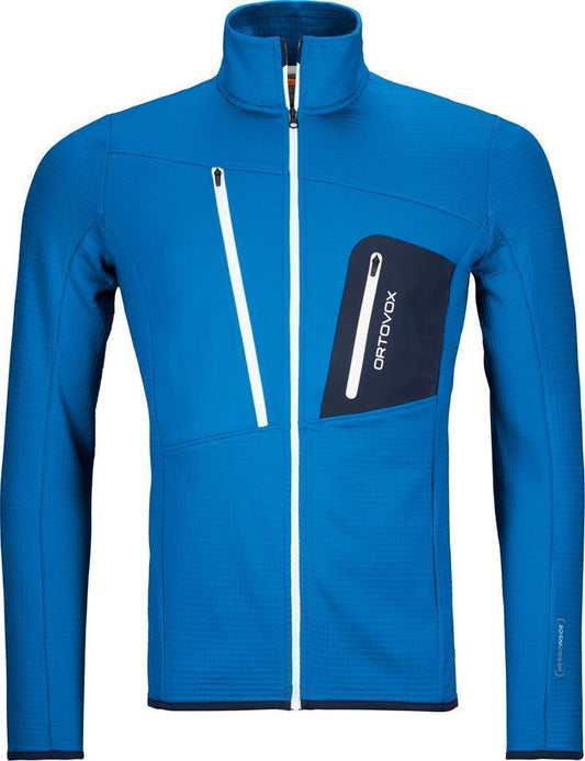 Fleece Grid Jacket - Mens - Safety Blue 1