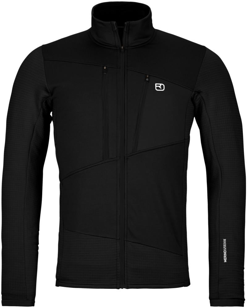 Fleece Grid Jacket - Mens - black raven 1