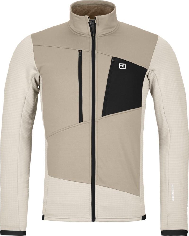 Fleece Grid Jacket - Mens - white chalk 1