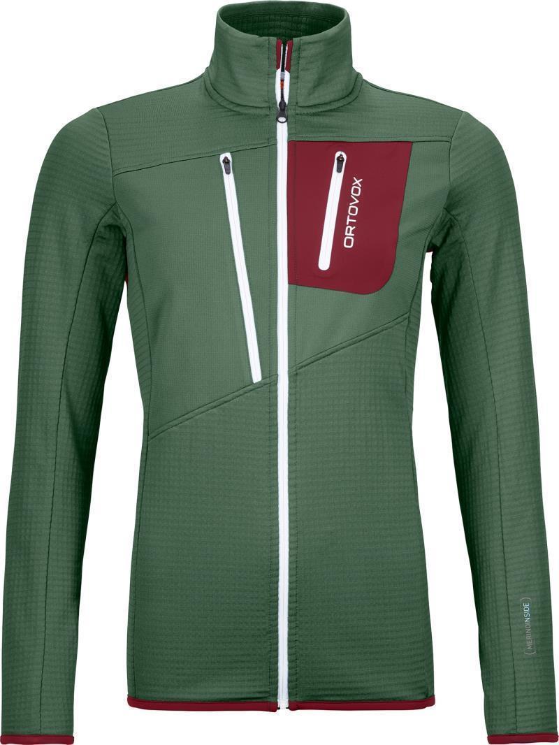 Fleece Grid Jacket - Womens - Green Forest 1