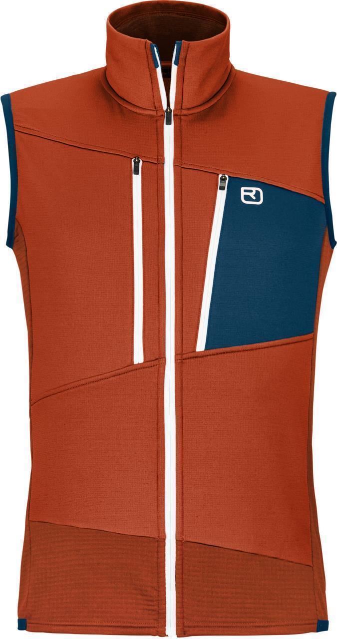 Fleece Grid Vest - Mens - Clay Orange 1