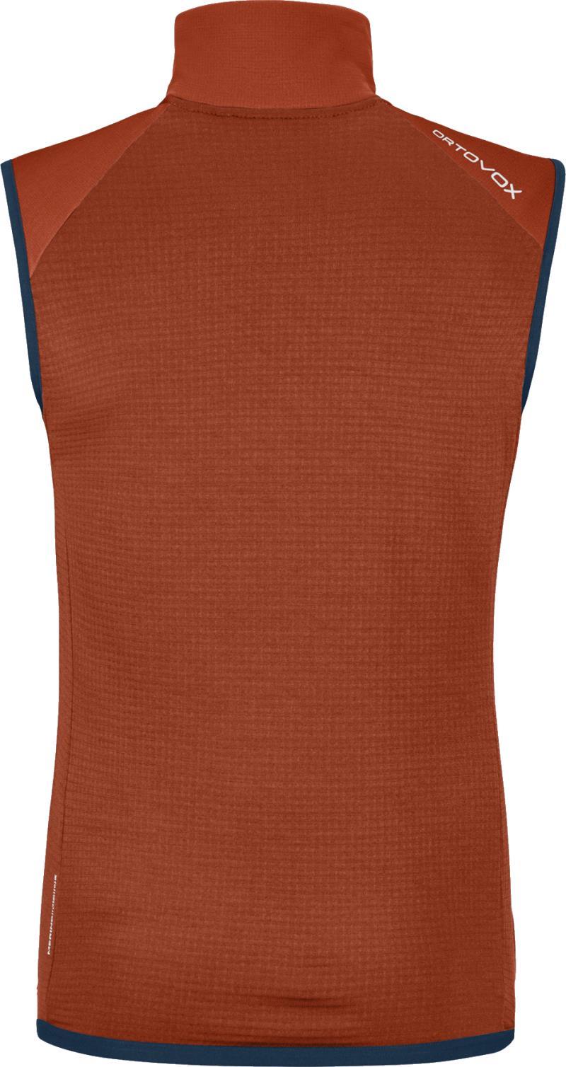 Fleece Grid Vest - Mens - clay orange 1