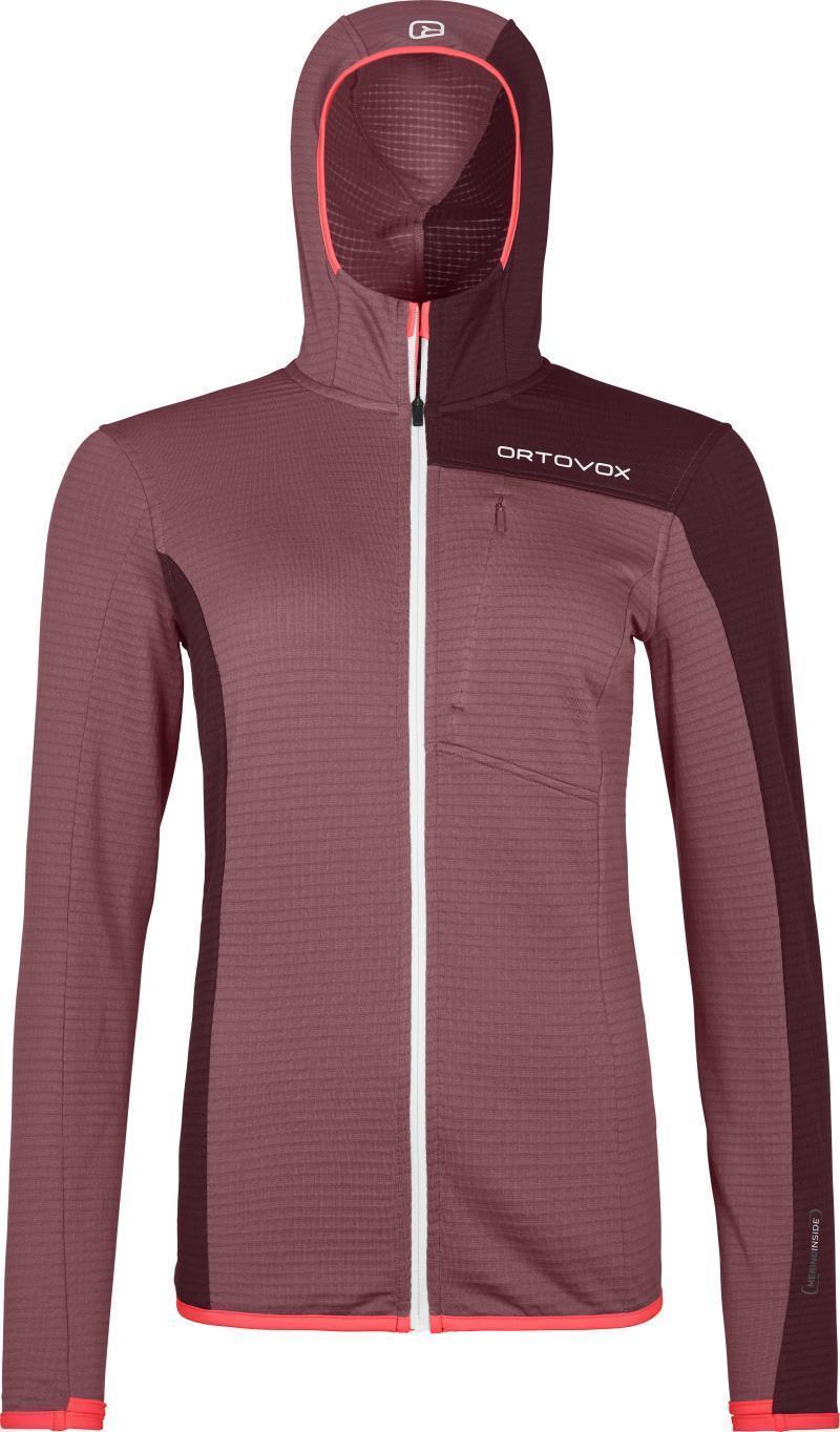 Fleece Light Grid Hooded Jacket - Womens - mountain rose 1