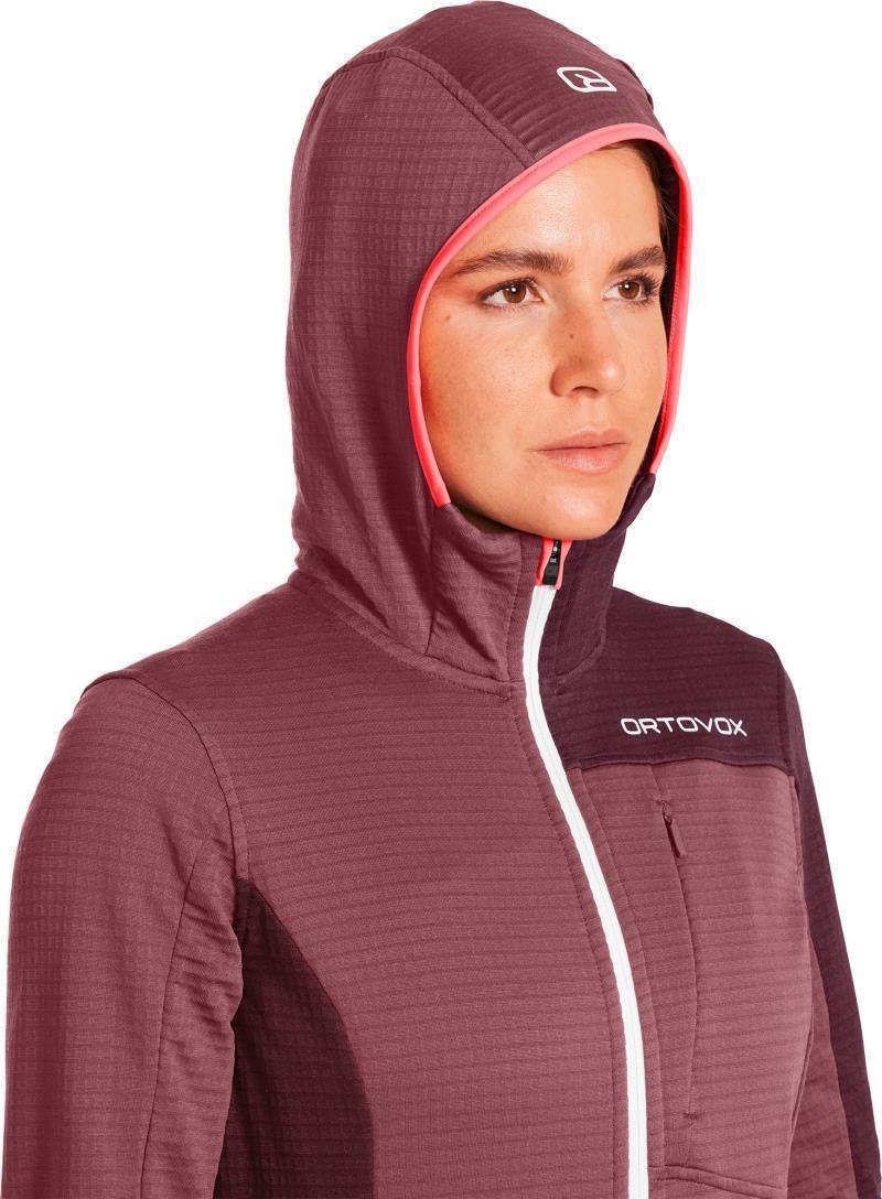 Fleece Light Grid Hooded Jacket - Womens - mountain rose 1