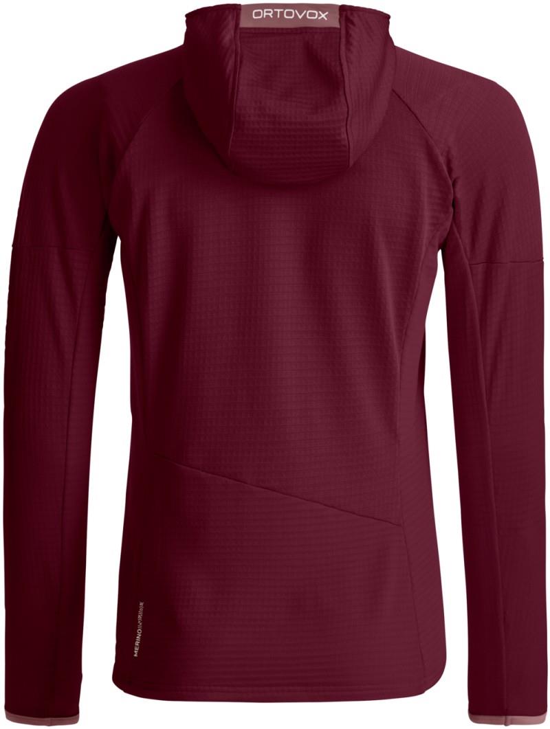 Fleece Light Grid Hoody - Womens - red malbec 1