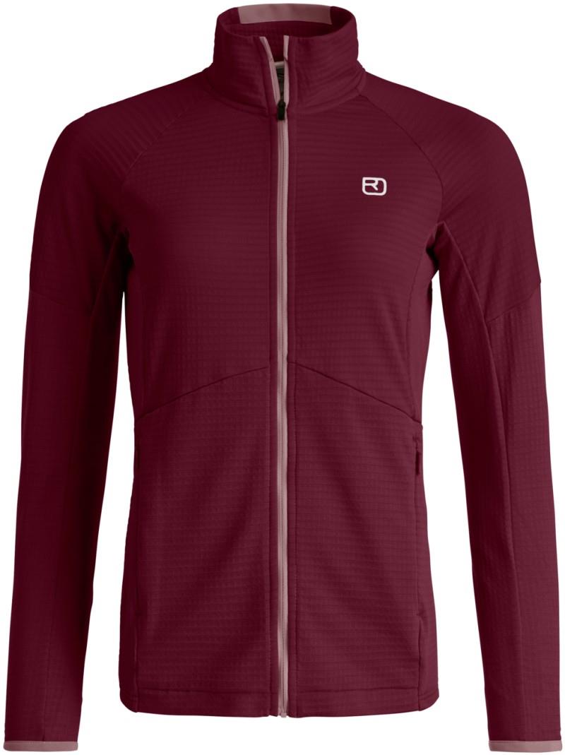 Fleece Light Grid Jacket - Womens - red malbec 1