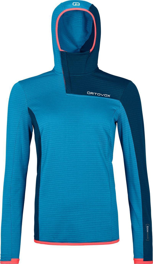 Fleece Light Grid SN Hoody - Womens - Heritage Blue 1