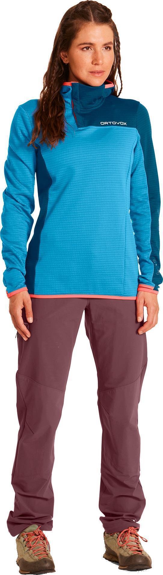 Fleece Light Grid SN Hoody - Womens - Heritage Blue 2