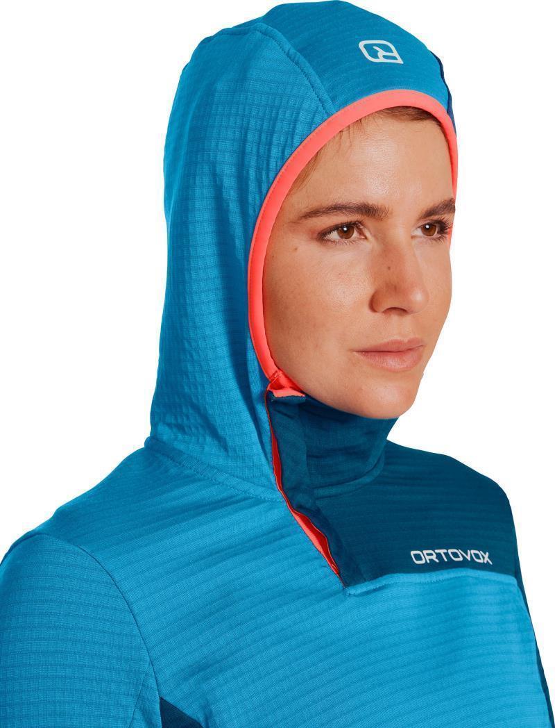 Fleece Light Grid SN Hoody - Womens - Heritage Blue 4