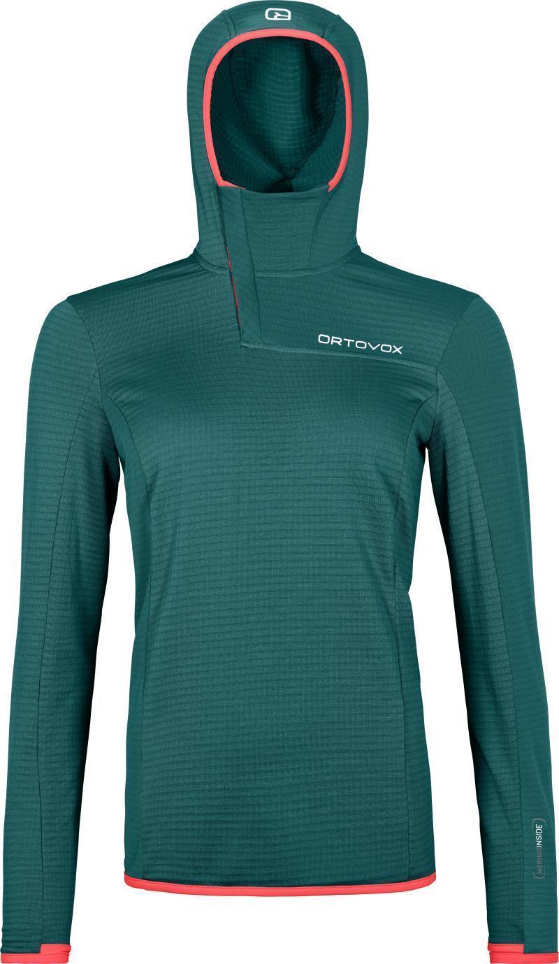 Fleece Light Grid SN Hoody - Womens - Pacific Green 1