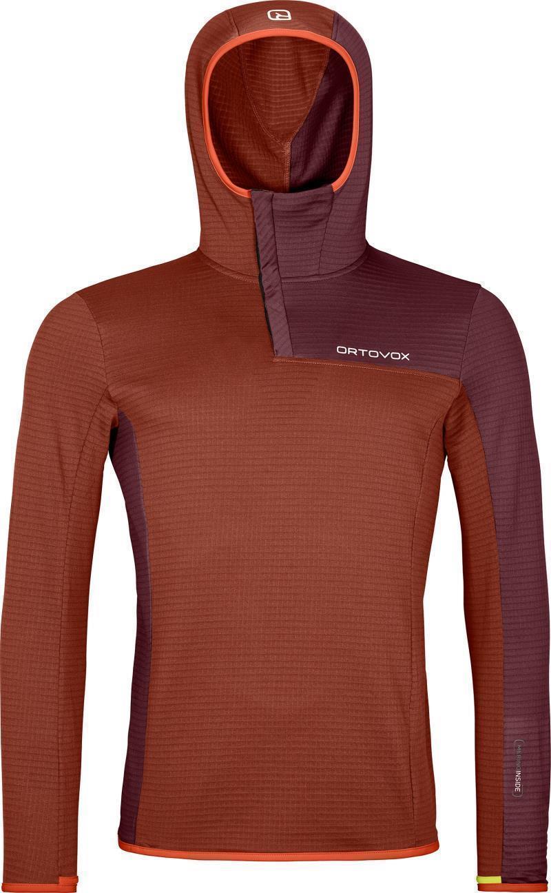 Fleece Light Grid Sn Hoody - Mens - clay orange 1