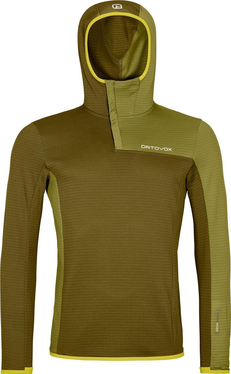 Fleece Light Grid Sn Hoody - Mens - green moss 1