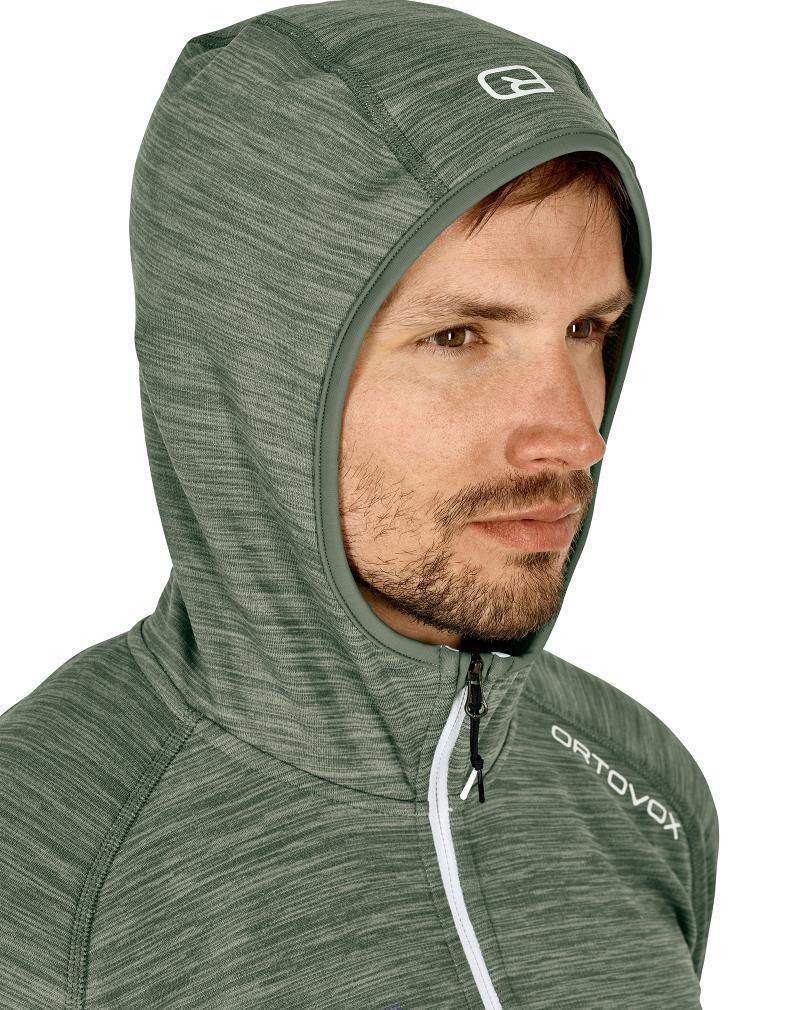 Fleece Light Melange Hoody - Mens - green forest blend 1