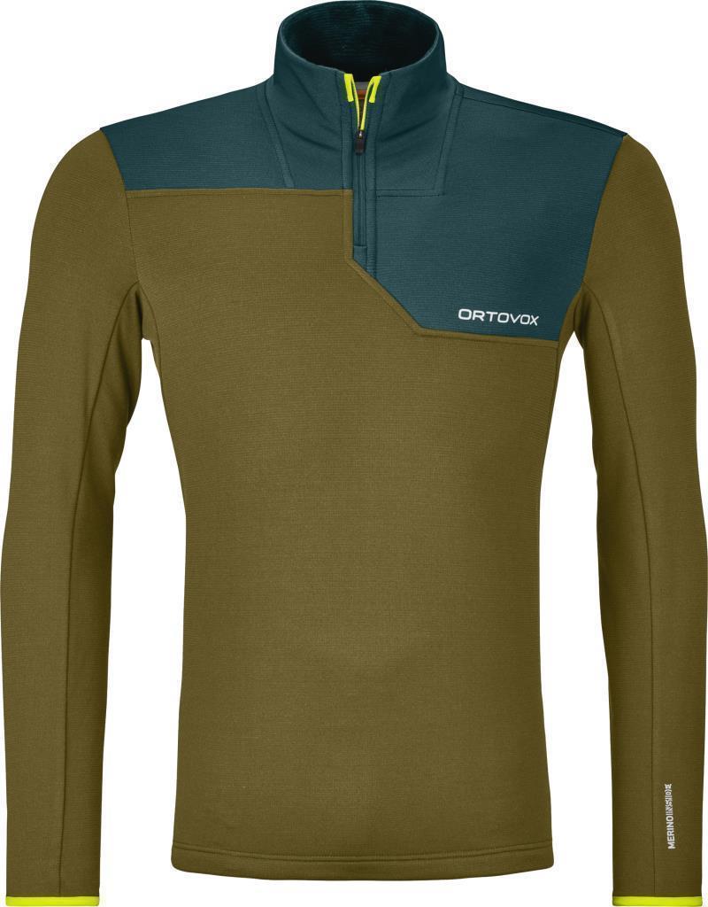 Fleece Light Zip Neck - Mens - Green Moss 1
