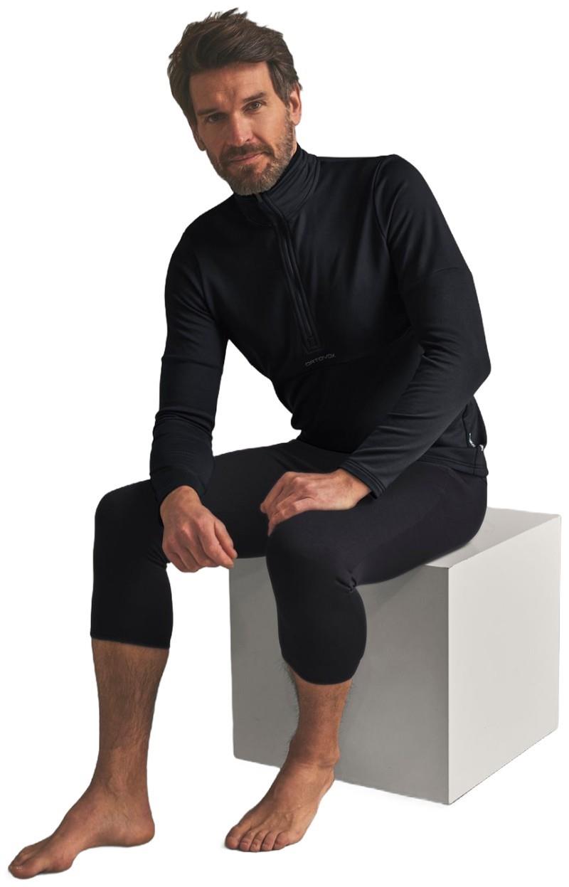 Fleece Light Zip Neck - Mens - black raven 1