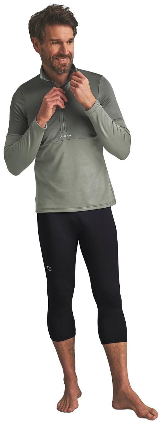 Fleece Light Zip Neck - Mens - green sage 1