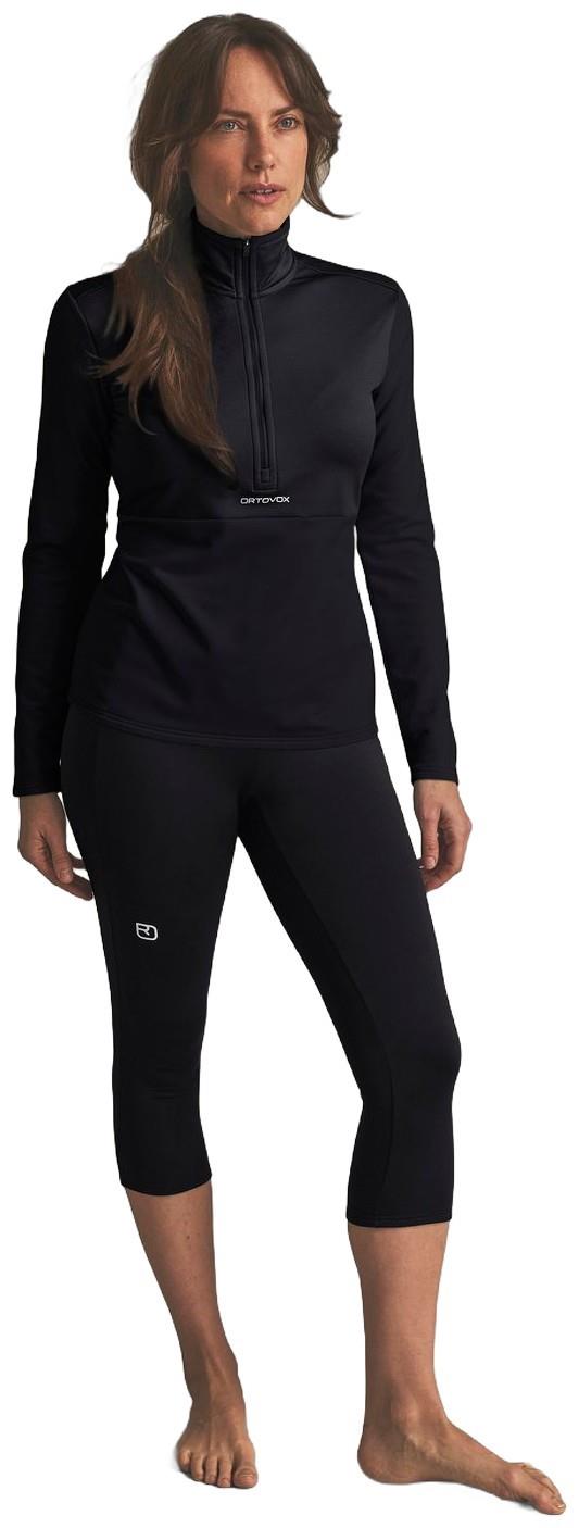 Fleece Light Zip Neck - Womens - black raven 1