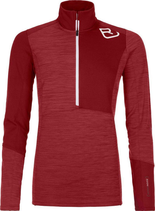 Fleece Light Zip Neck - Womens - dark blood blend 1