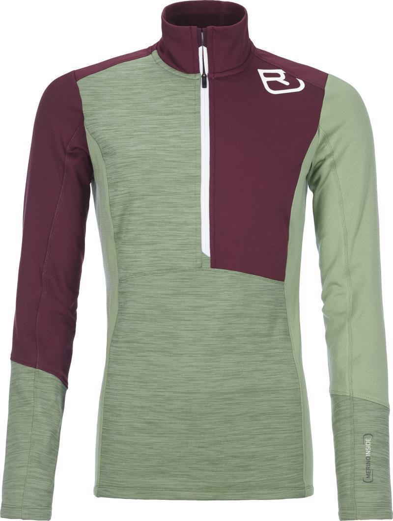 Fleece Light Zip Neck - Womens - green forest blend 1