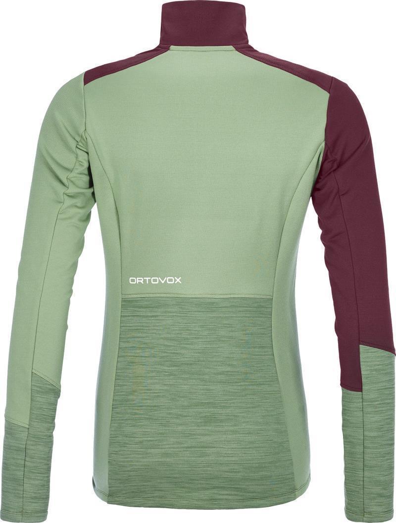 Fleece Light Zip Neck - Womens - green forest blend 1