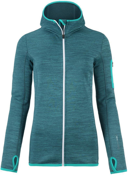 Fleece Melange Hoody - Womens - aqua blend 1