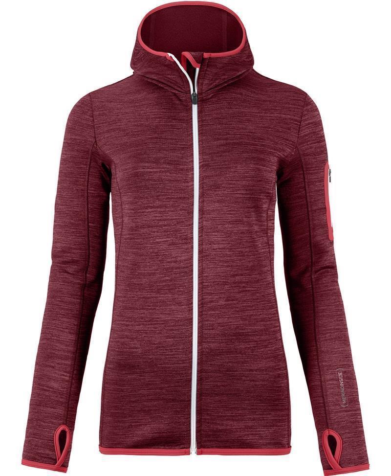 Fleece Melange Hoody - Womens - dark blood blend 1