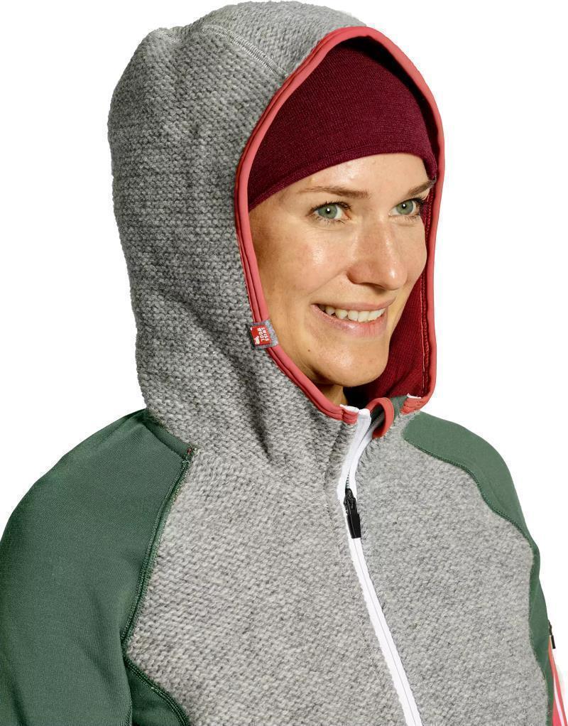 Fleece Plus Classic Knit Hoody - Womens - Green Forest 4