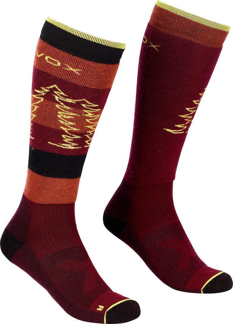 Freeride Long Socks - Womens - Dark Wine 1