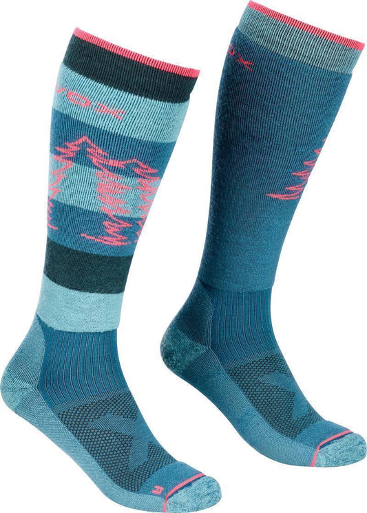 Freeride Long Socks - Womens - Pacific Green 1