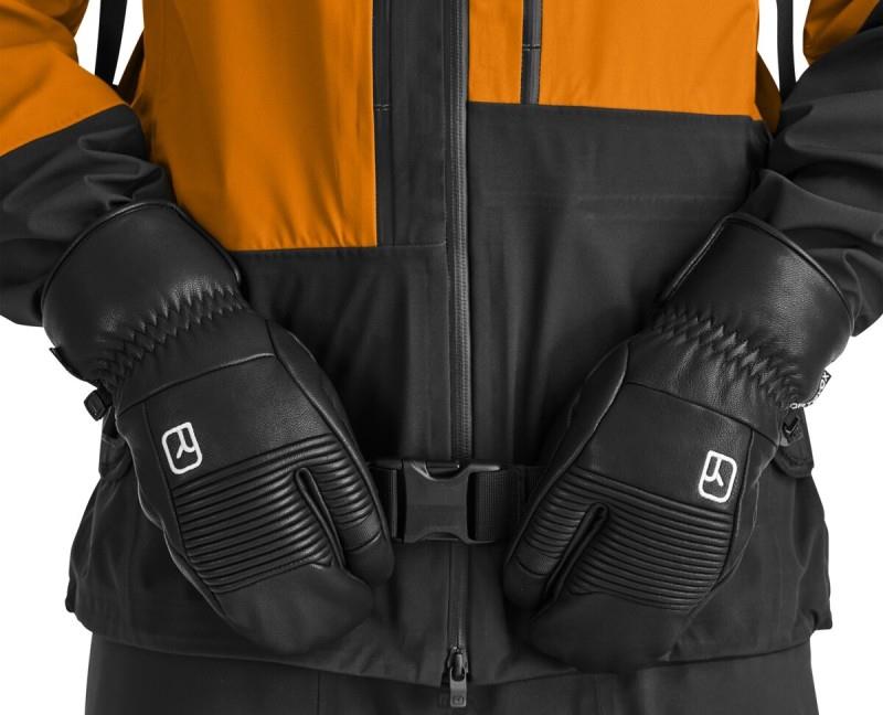 Full Leather 3 Finger Gloves - black raven 1