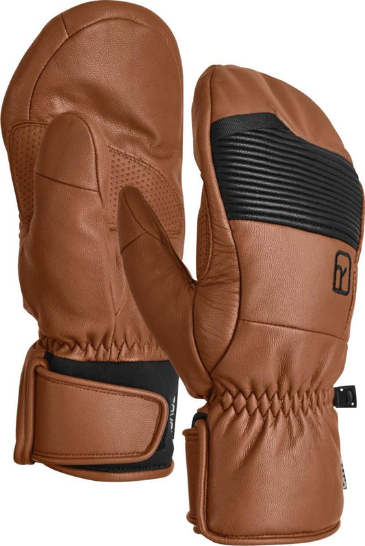 Full Leather Mittens - Mens - bristle brown 1