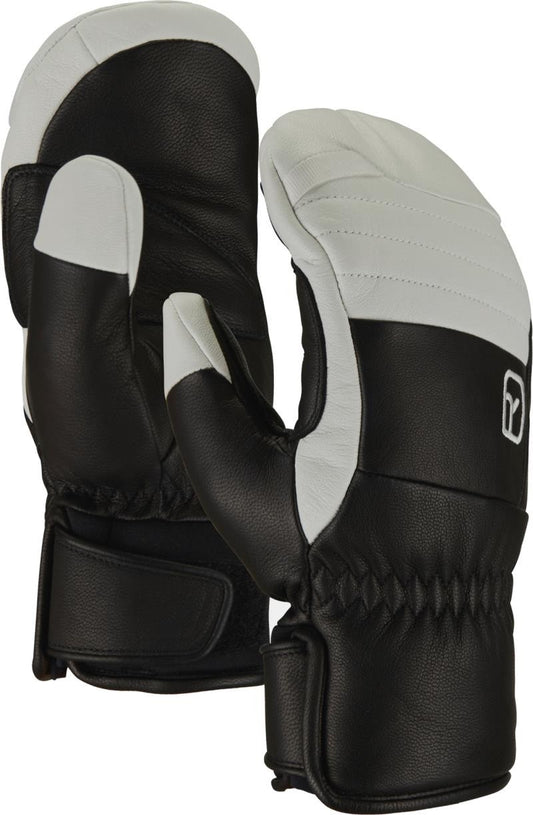 Full Leather Mittens - Womens - black raven 1