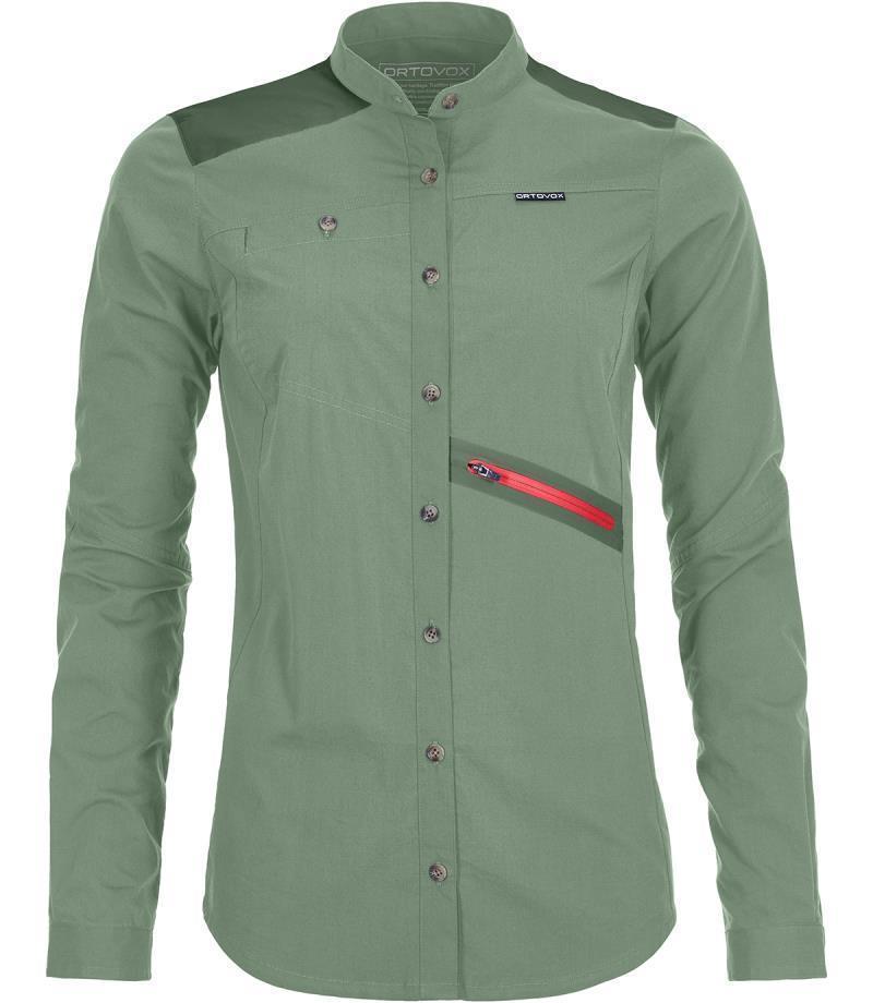 Merino Ashby Shirt LS - Womens - Green Isar 1
