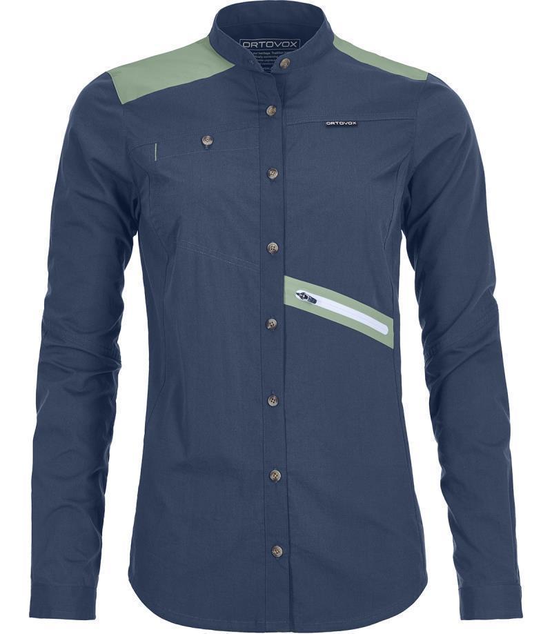 Merino Ashby Shirt LS - Womens - Night Blue 1