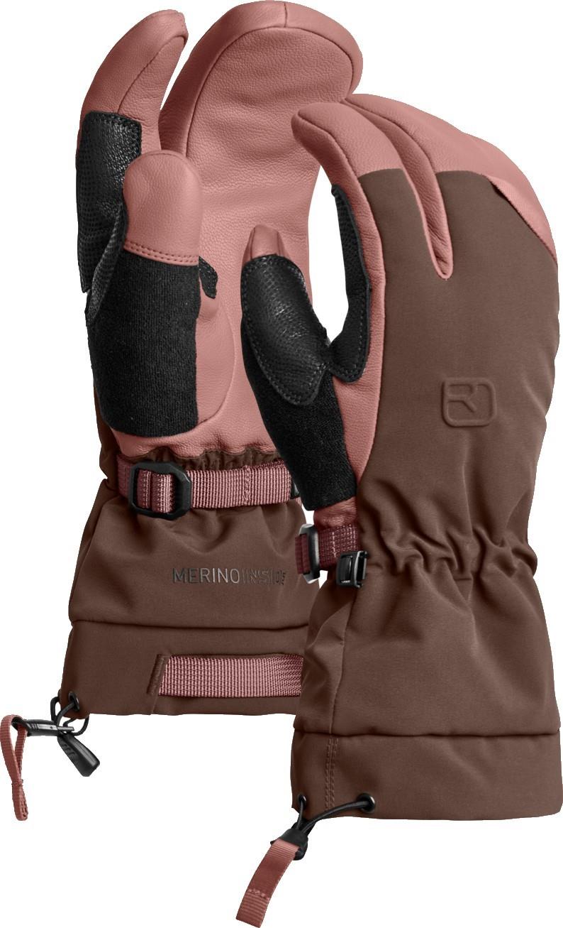 Merino Freeride 3 Finger Gloves - Womens - dusk rose 1