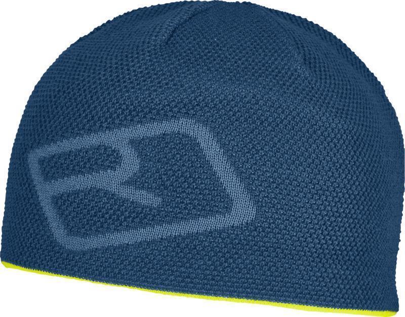 Merino Logo Knit Beanie - Petrol Blue 1