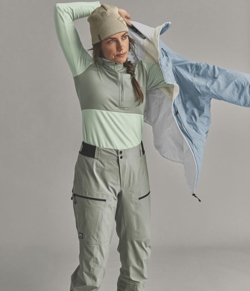 Ortler Metawool 60 Rev Jacket - Womens - white tea 1