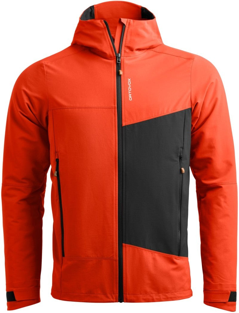 Seceda Softshell Jacket - Mens - hot orange 1