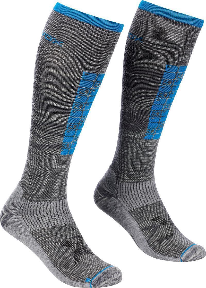 Ski Compression Long Socks - Mens - grey blend 1