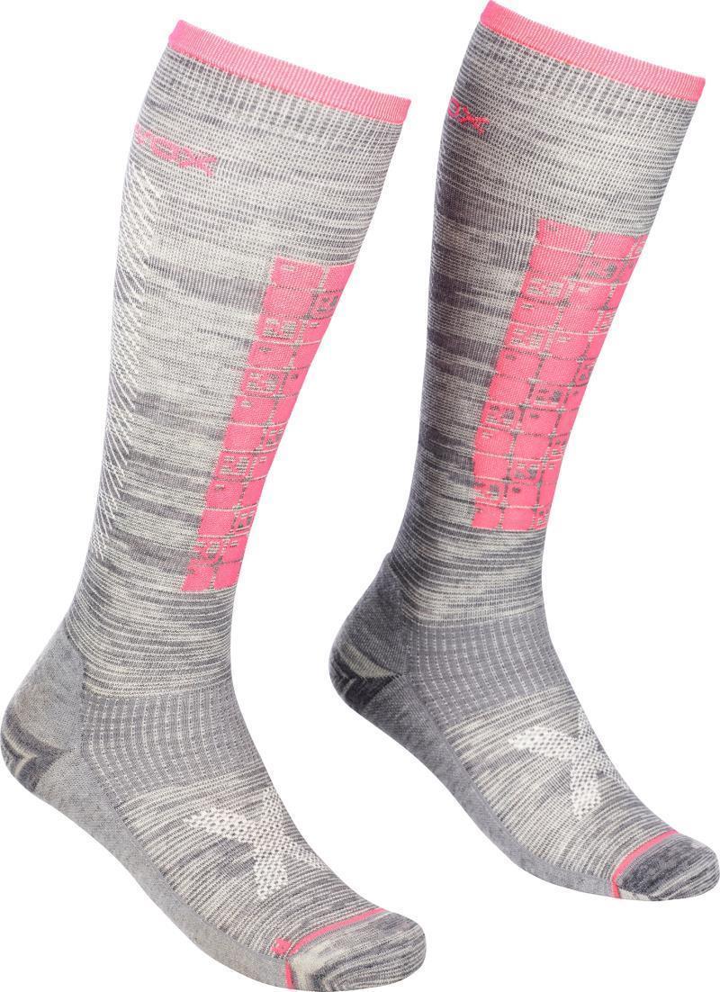 Ski Compression Long Socks - Womens - grey blend 1