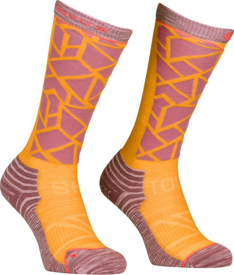 Ski Tour Comp Long Socks - Womens - Autumn Leaves 1