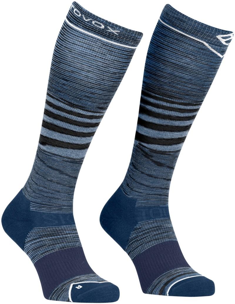 Ski Tour LT Compression Long Socks - Mens - blue nunatak blend 1