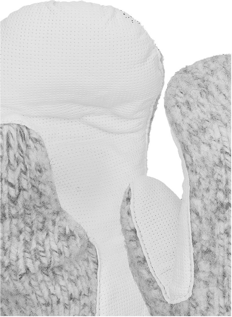 Swisswool Classic Mitten Leather - grey blend 1