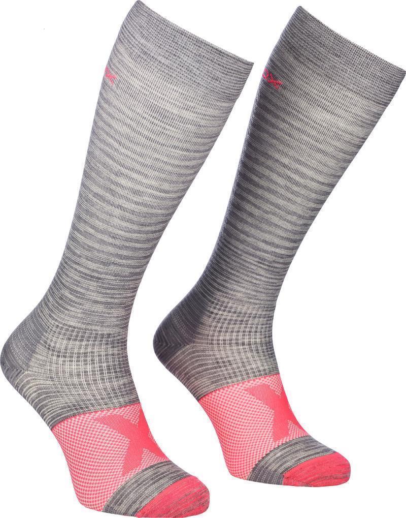 Tour Compression Long Socks - Womens - grey blend 1