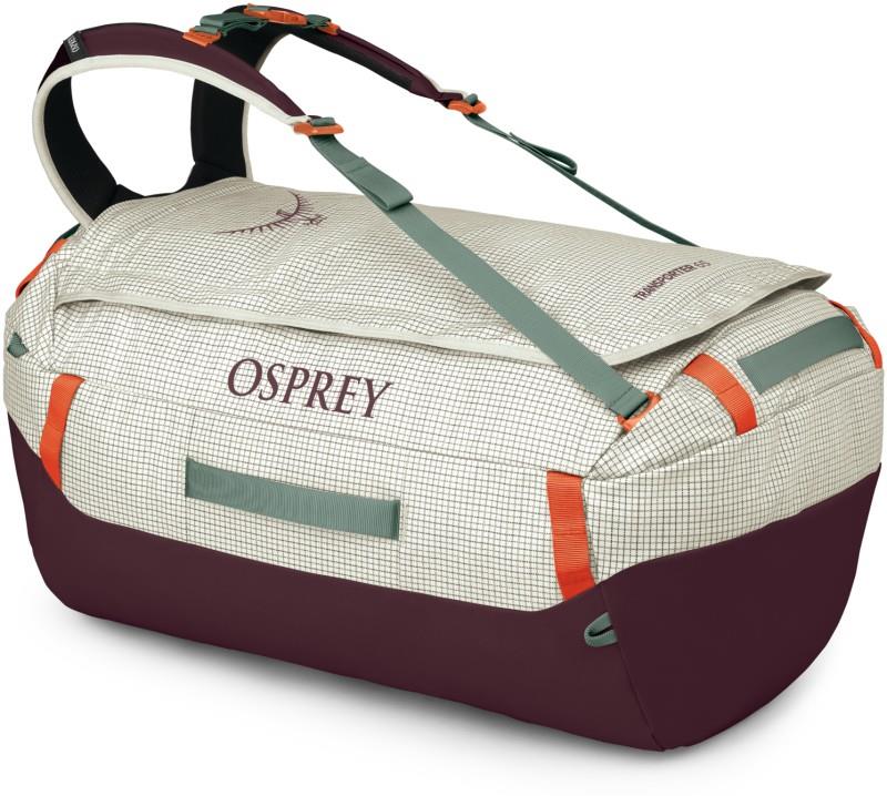 Transporter Duffel 65 - mystery white / moody burgundy 1